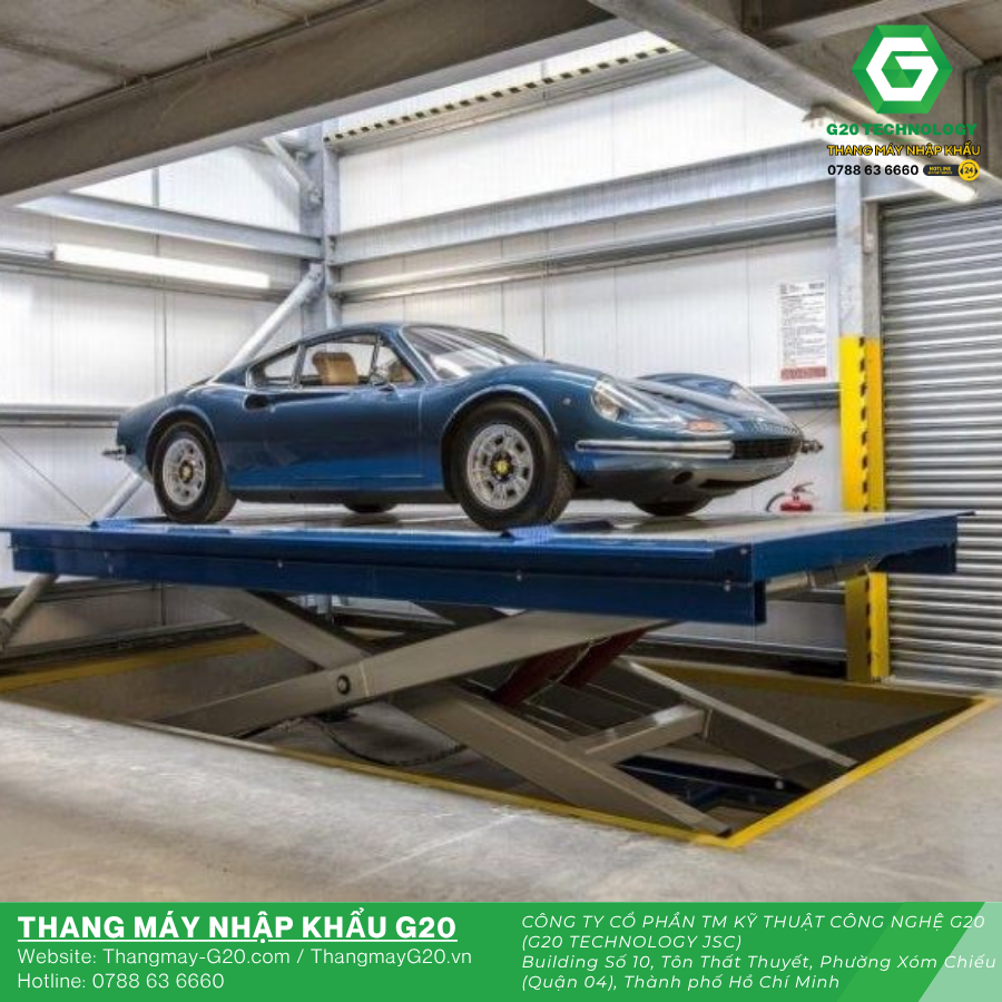 Thiết bị nâng ô tô chuyên dụng dùng trong gara và showroom