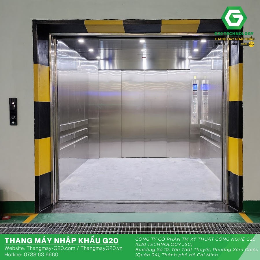 Thang nâng hàng thủy lực tải trọng lớn dành cho nhà máy.