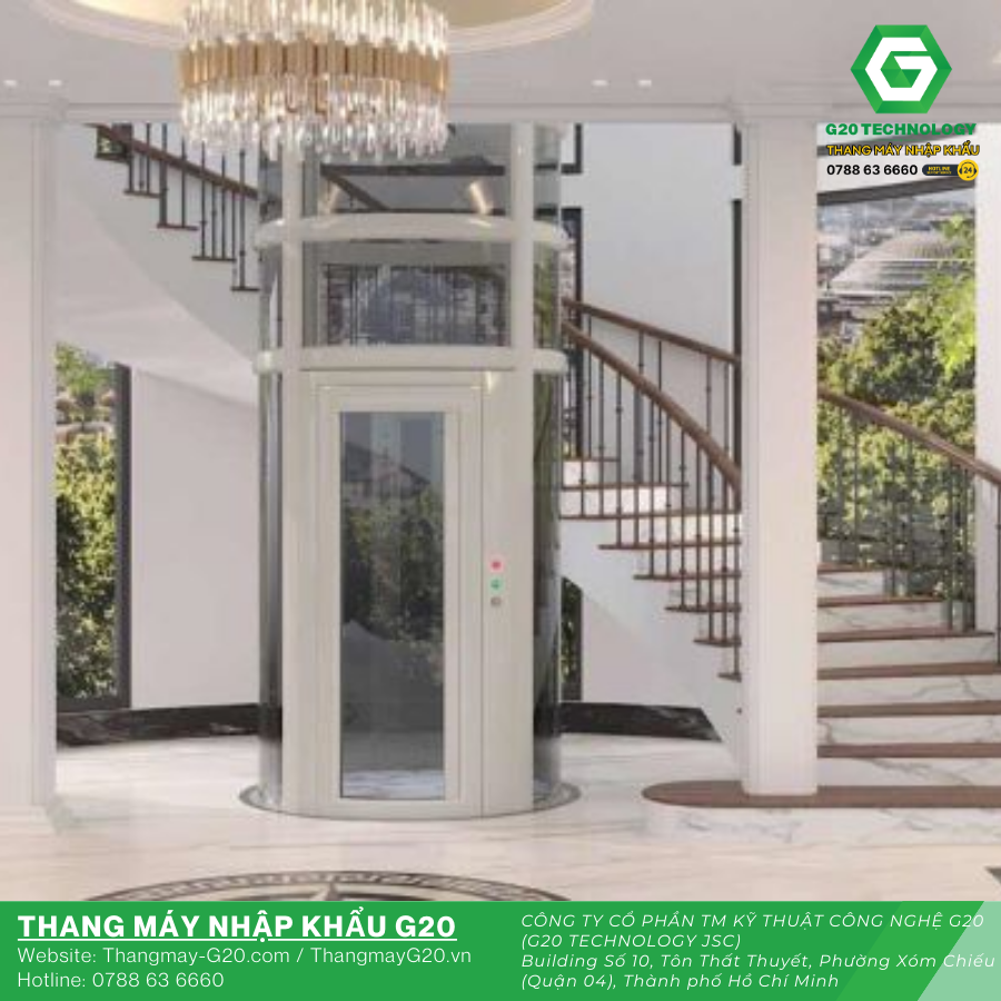 Thang Máy Kính thiết kế tinh tế