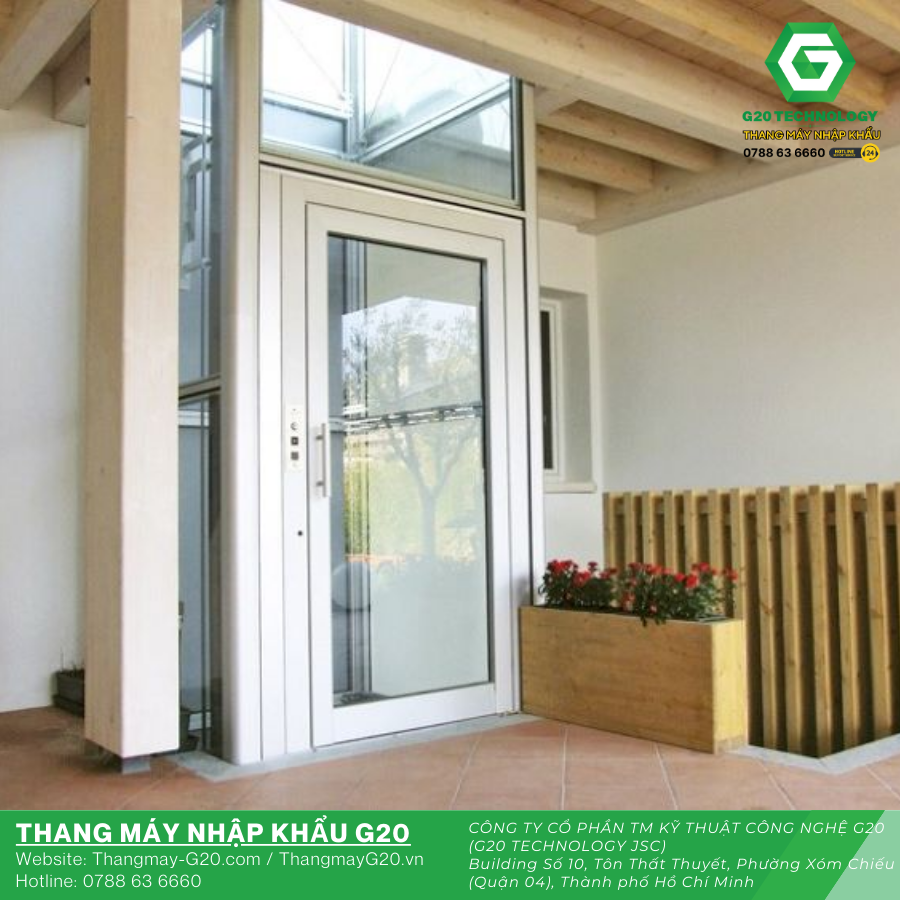 Thang Kính lắp đặt ngoài trời dành cho nhà phố